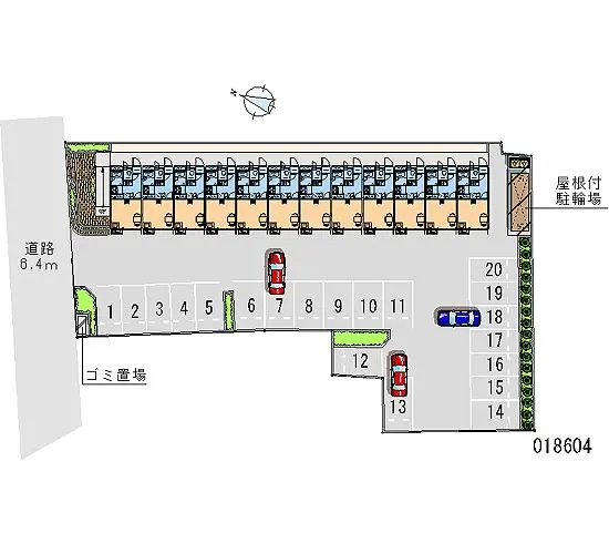 ★手数料０円★新潟市東区東中島２丁目　月極駐車場（LP）